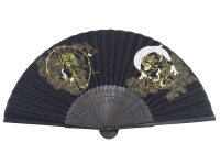 風神雷神柄の扇子